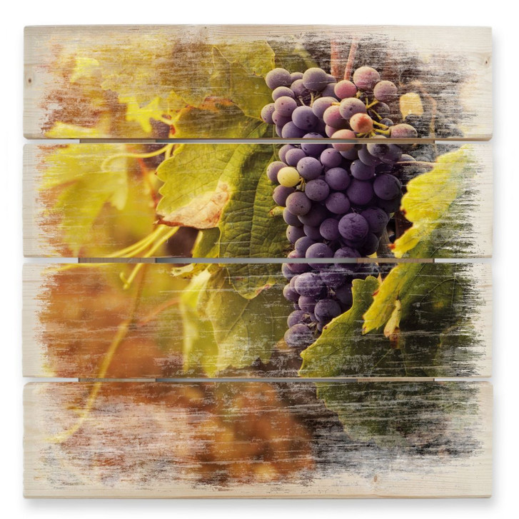 Holzbild Toskanische Weinrebe - 40 x 41.5 cm - WA132674