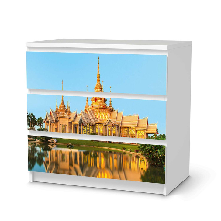 Klebefolie IKEA Malm Kommode 3 Schubladen - Thailand Temple - CR109886