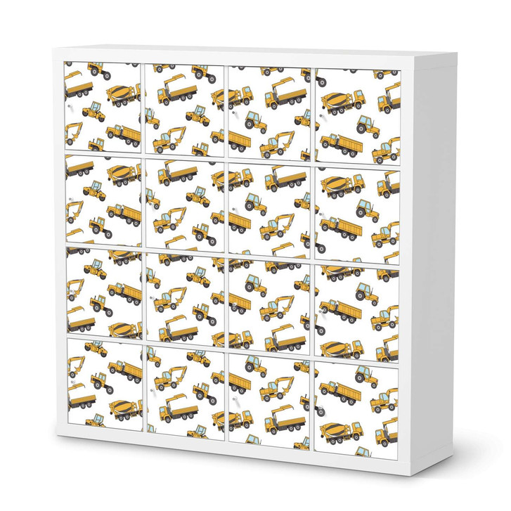 Möbelfolie IKEA Expedit Regal 16 Türen - Working Cars - CR118154