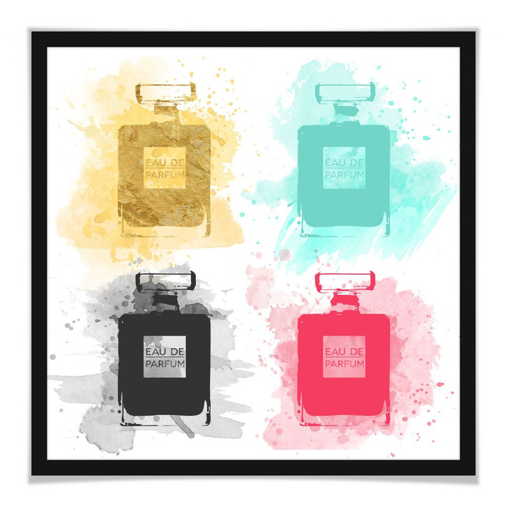 Poster Eau de Parfum Aquarell - bunt - WA159936
