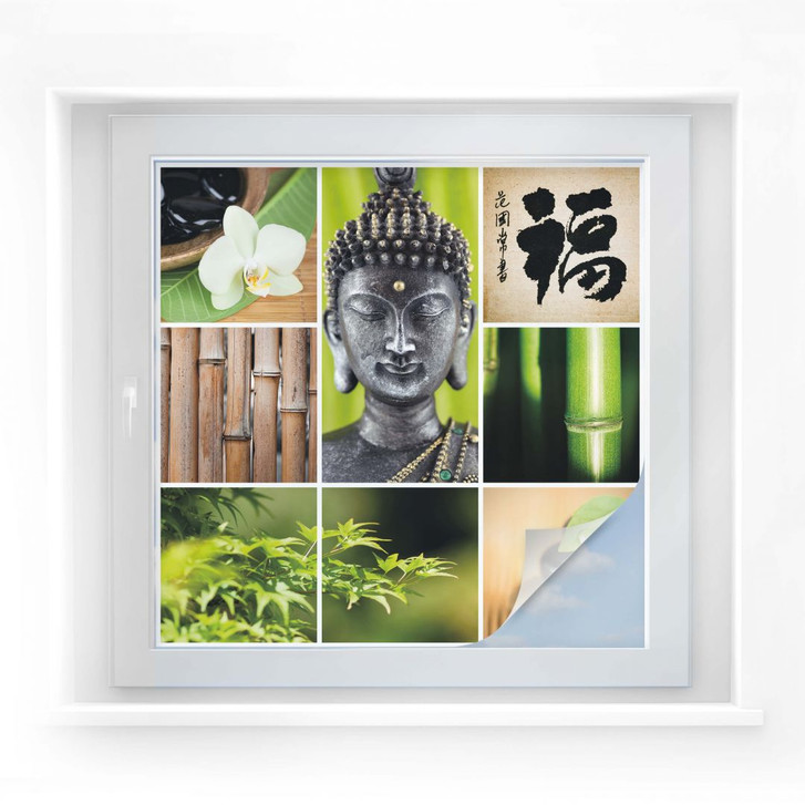 Sichtschutzfolie Asian Spa - quadratisch - WA173833