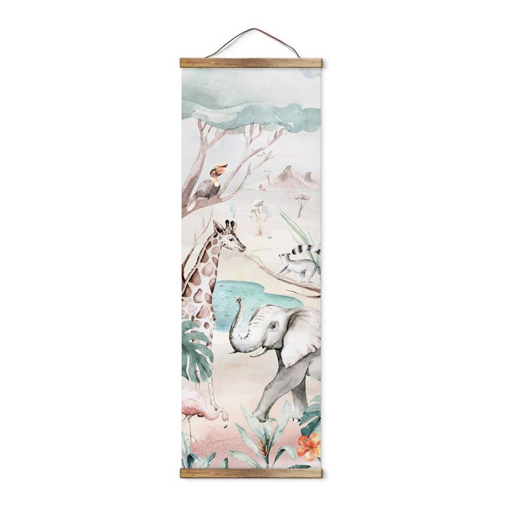 Stoffbild Kvilis - Tierfreunde im Dschungel - Panorama - WA350542