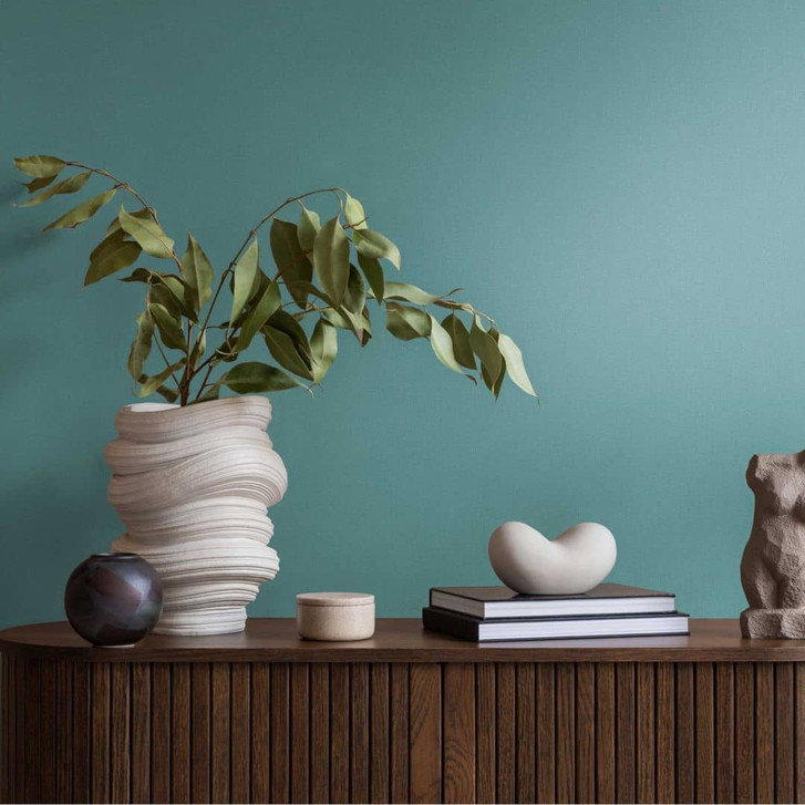 Unitapete mit feiner Struktur Blau – Vliestapete in textiler Optik modern - WA465248