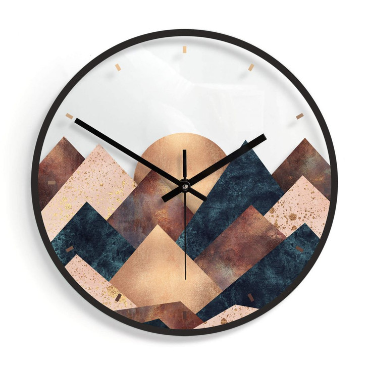 Wanduhr aus Glas - Fredriksson - Herbst in den Bergen Ø30cm - WA301759