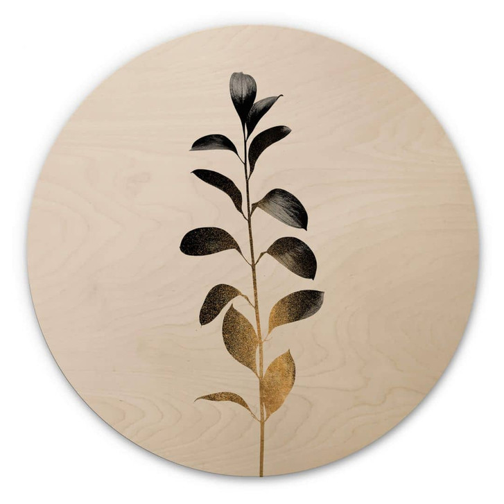 Holzbild Kubistika - Monochromatica - Rund - WA321192