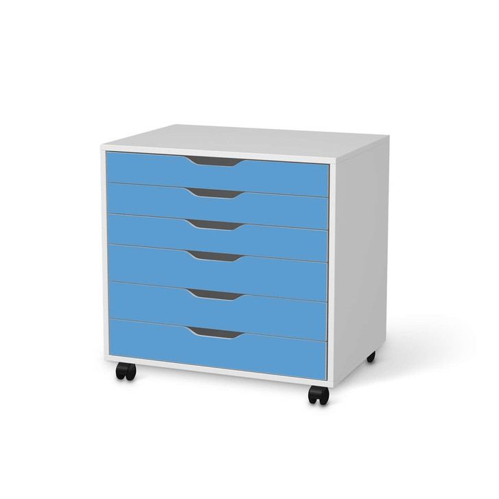 Möbelfolie IKEA Alex Rollcontainer 6 Schubladen - Blau Light - CR114184