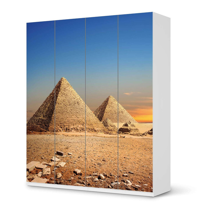 Möbelfolie IKEA Pax Schrank 236cm Höhe - 4 Türen - Pyramids - CR116916
