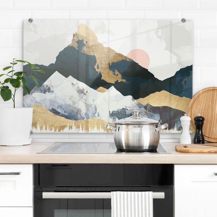 Spritzschutz Reflektion einer Winterlandschaft - SpaceFrog Designs - WA429053