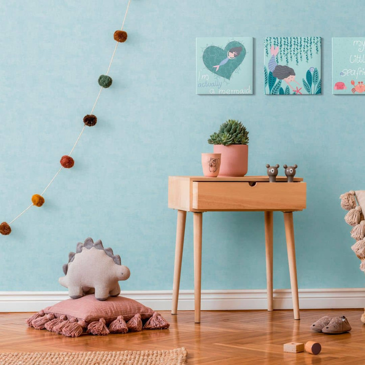 Unitapete Kinderzimmer Hellblau - Einfarbige Unitapete Kinderzimmer - WA465422