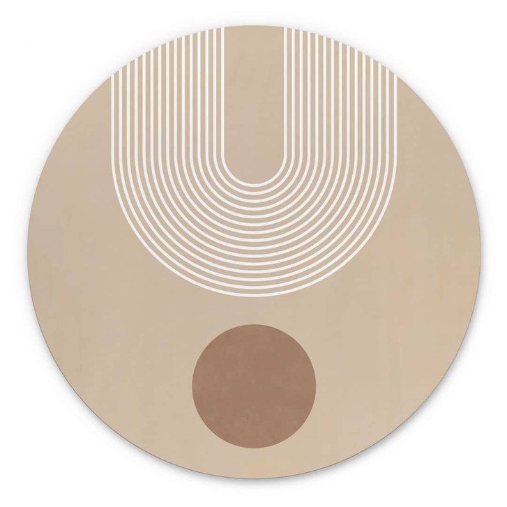 Wandbild Abstrakte Geometrie in Balance - Ristova - Alu-Dibond Rund - WA464460