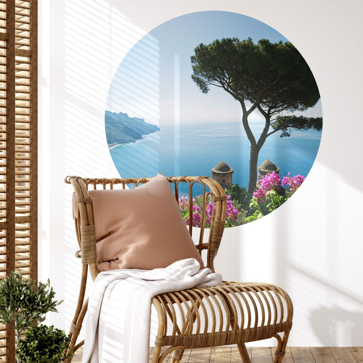 Wandtattoo Blick auf die Amalfiküste - Rund - WA412859
