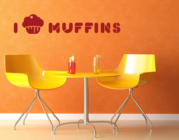 Wandtattoo I love Muffins - TD16306