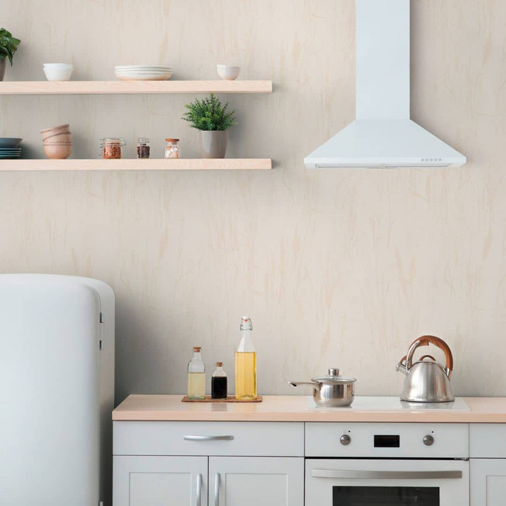 Botanik-Tapete Grasmotiv Creme Beige – Helle Naturtapete in warmen Tönen - WA492666