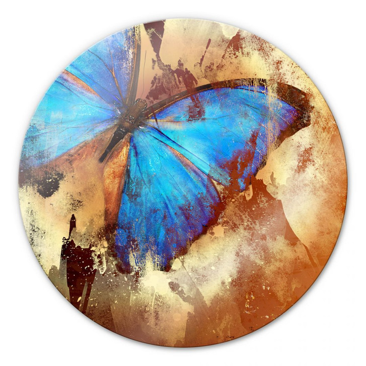 Glasbild Butterfly Ice - rund - WA121631