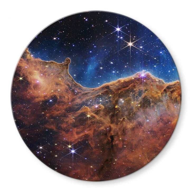Glasbild James Webb Telescope - Carina Nebula - Rund - WA400013