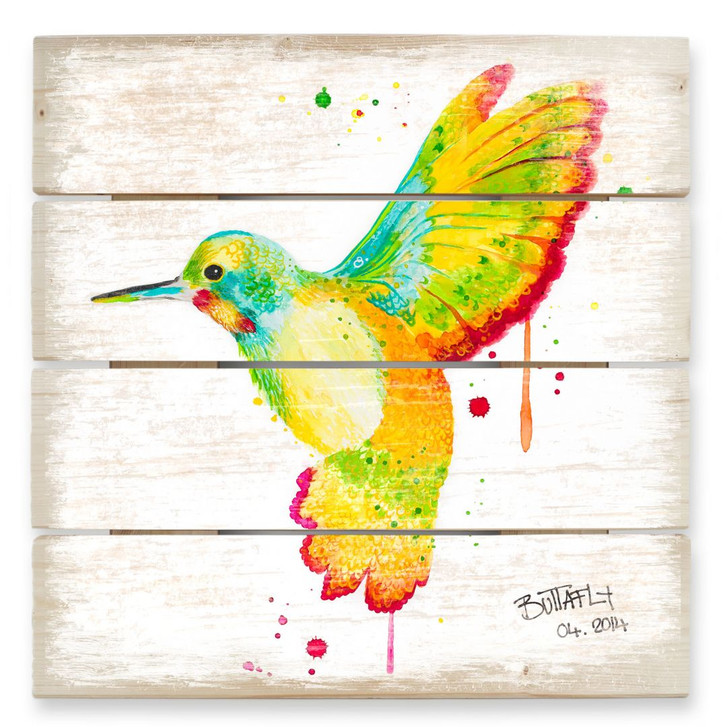 Holzbild Buttafly - Kolibri - 40 x 41.5 cm - WA131933