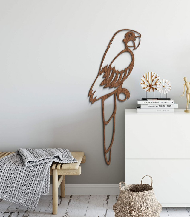 Holzkunst Mahagoni - Papagei - WA233749