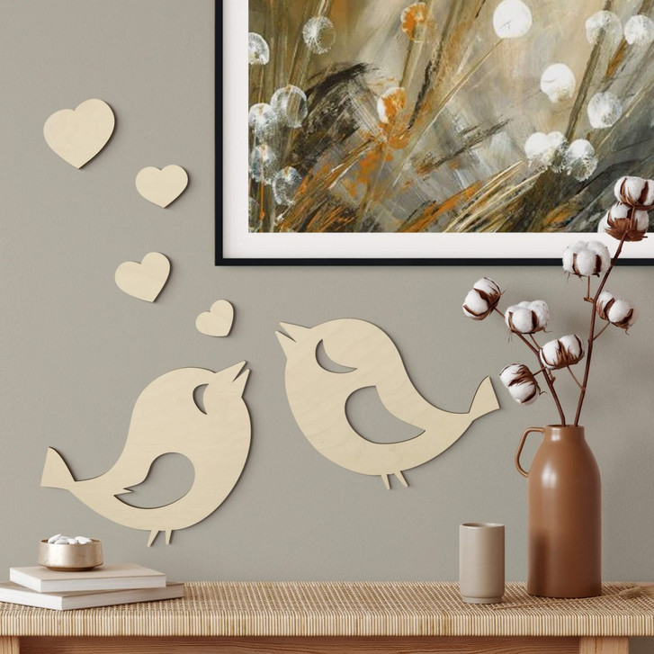 Holzkunst Pappel - Spatzenliebe - WA233865