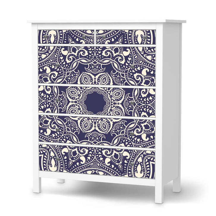 Klebefolie IKEA Hemnes Kommode 6 Schubladen - Blue Mandala - CR111327