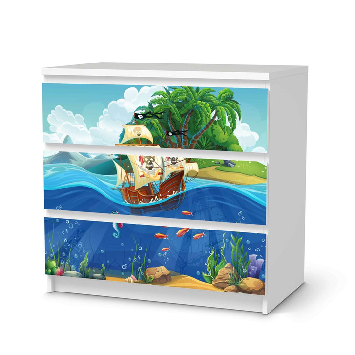 Klebefolie IKEA Malm Kommode 3 Schubladen - Pirates - CR109848