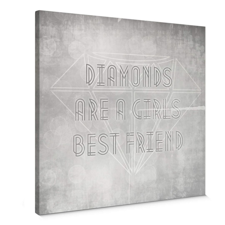 Leinwandbild Diamonds are a Girls best Friend - WA361897