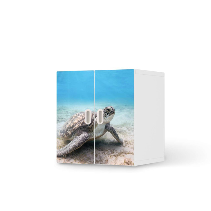 Möbelfolie IKEA Stuva / Fritids Schrank - 2 kleine Türen - Green Sea Turtle - CR118852