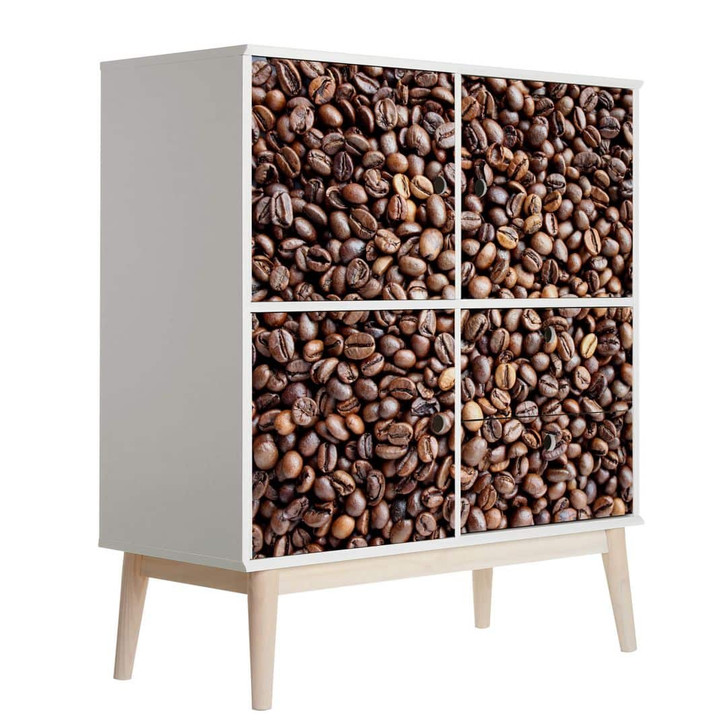 Möbelfolie - Kaffeebohnen - Matt - 100 x 100 cm - RS103346