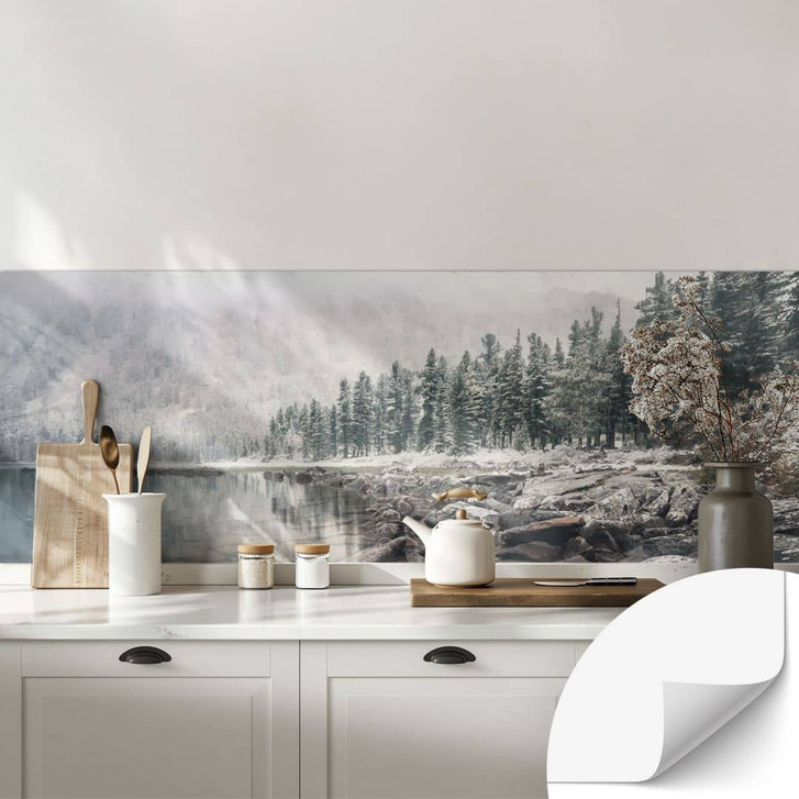 Selbstklebende Küchenrückwand Winterwald am See - Rostovskiy - WA499577