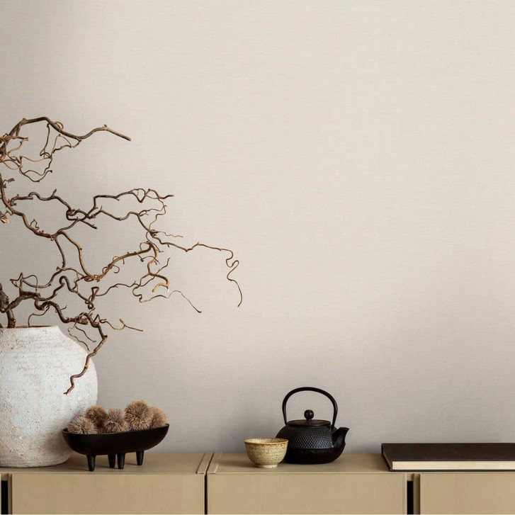 Unitapete mit feiner Struktur in Creme – Zeitlose Vliestapete - WA465307