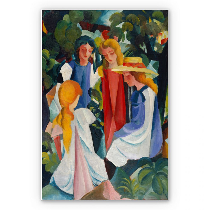 Wandbild Macke - Vier Mädchen - WA194243