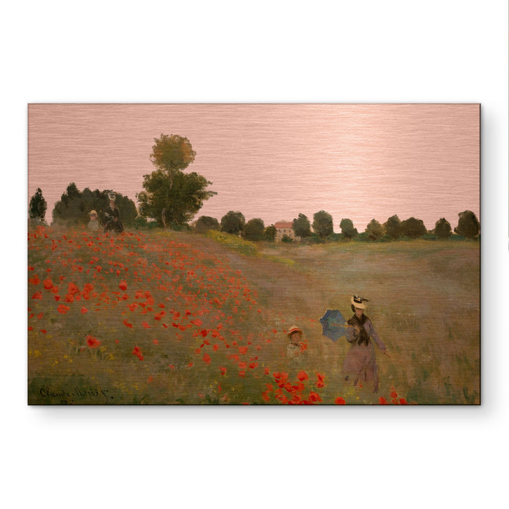 Alu-Dibond gebürstet mit Kupfereffekt - Mohnfeld bei Argenteuil - Monet - WA519057