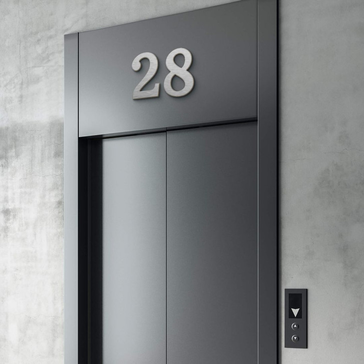 Alu-Dibond Zahlen - Hausnummern - Silbereffekt - WA352331