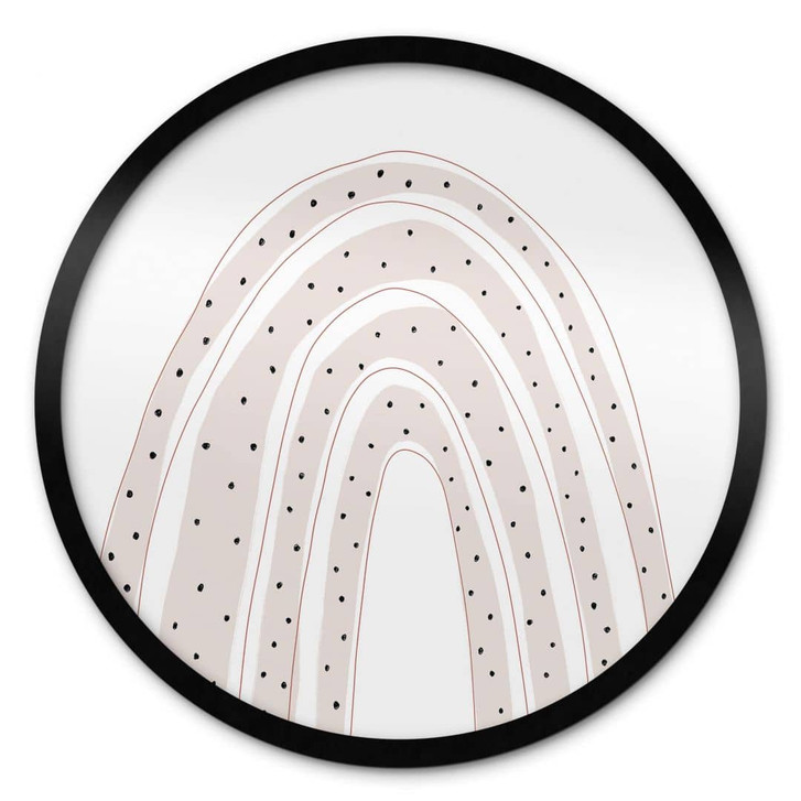 Kinderzimmer Poster uplusmestudio - Regenbogen mit Punkten - Rund - WA356266