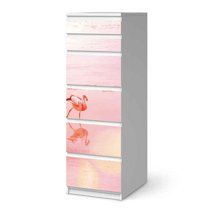 Klebefolie IKEA Malm Kommode 6 Schubladen (schmal) - Mr. Flamingo - CR111666