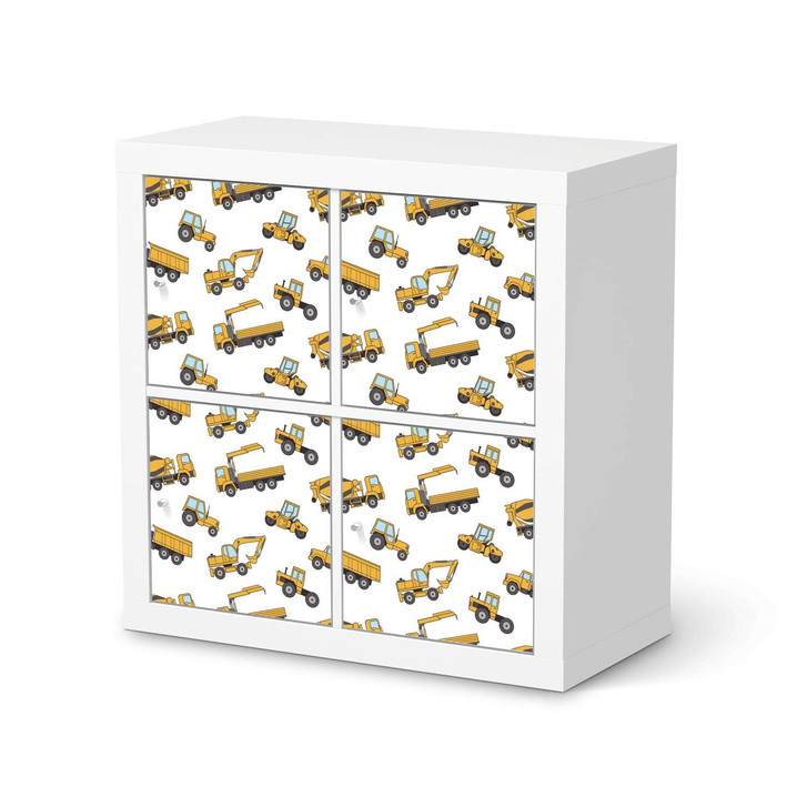 Möbelfolie IKEA Expedit Regal 4 Türen - Working Cars - CR114608
