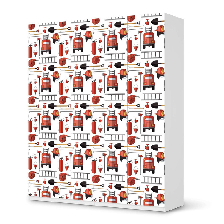 Möbelfolie IKEA Pax Schrank 236cm Höhe - 4 Türen - Firefighter - CR116875