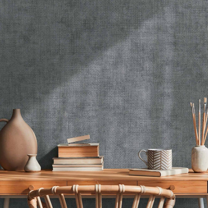 Tapete Anthrazit Grau Vlies Mustertapete moderne Design Vliestapete Wohnzimmer - WA382120
