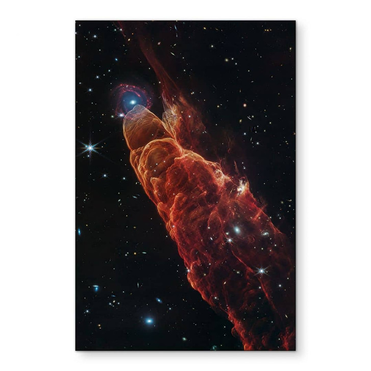 Wandbild James Webb Telescope - Kosmischer Wirbelsturm Herbig Haro 49/50 - Alu-Dibond - WA458630