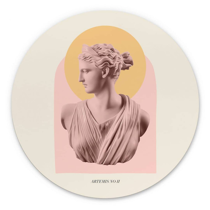 Wandbild Statue der Göttin Artemis - Grace Digital Art - Alu-Dibond - Rund - WA394058
