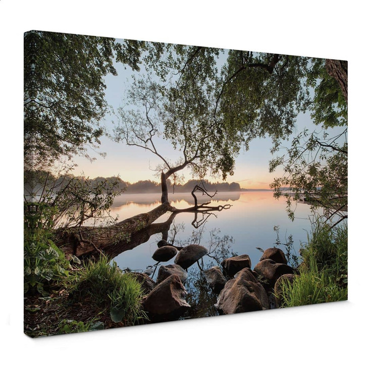 Leinwandbild Blick auf den See - Landschaftsmotiv - Keller - WA402427