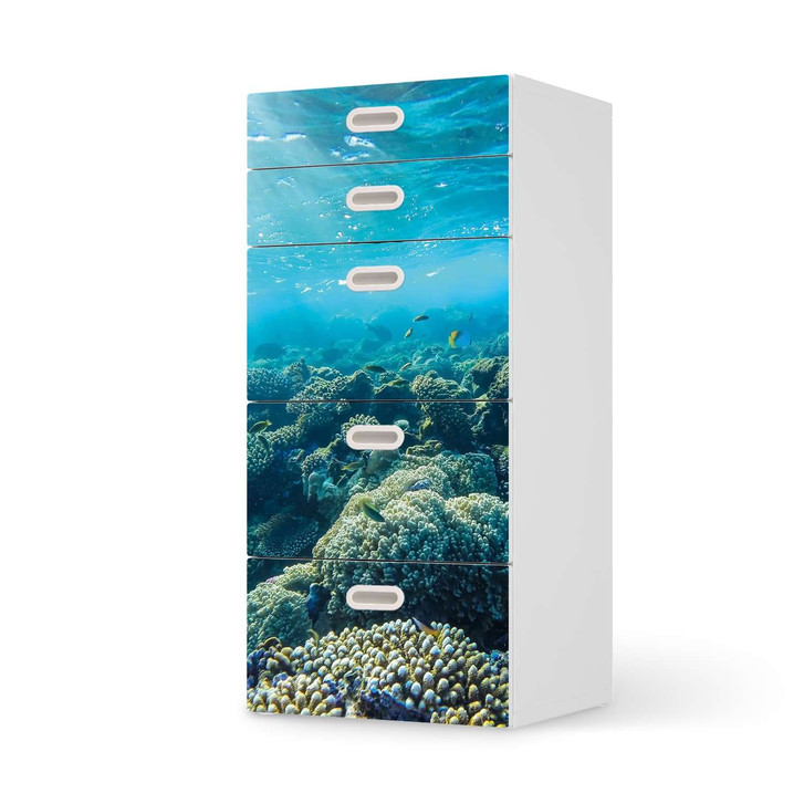 Möbel Klebefolie IKEA Stuva / Fritids Kommode - 5 Schubladen - Underwater World - CR114039