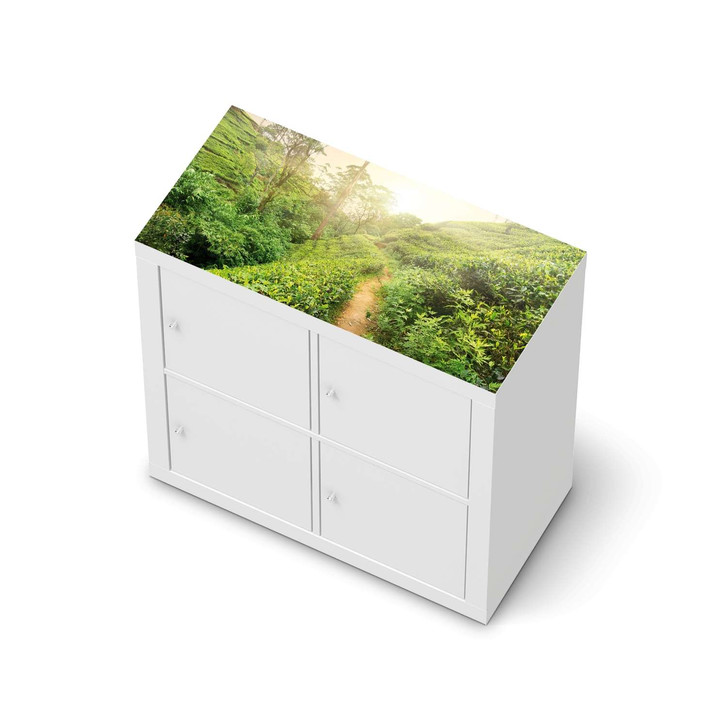 Möbelfolie IKEA Expedit Regal oben - Green Tea Fields - CR114636