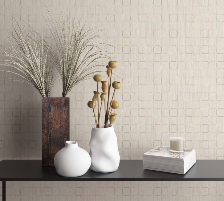 Vliestapete Abstrackt Grafisch Modern in Beige - WA482881