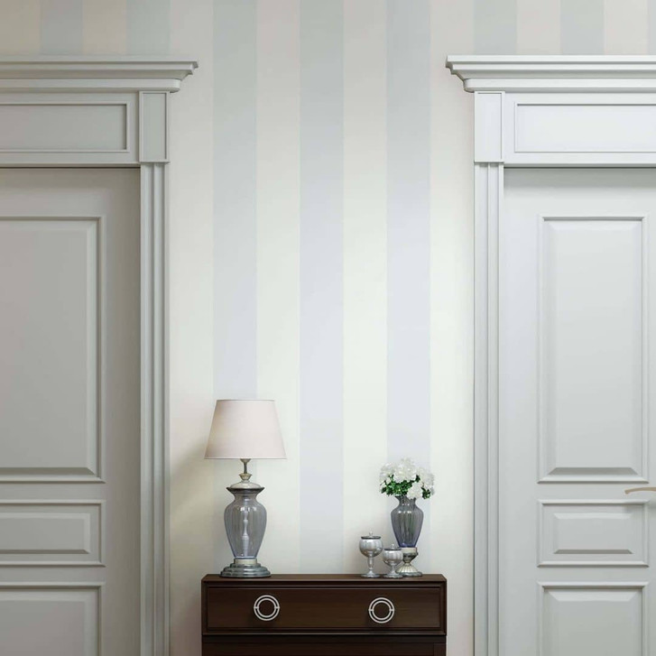 Vliestapete Blockstreifen Streifen Modern in Blau - WA473198