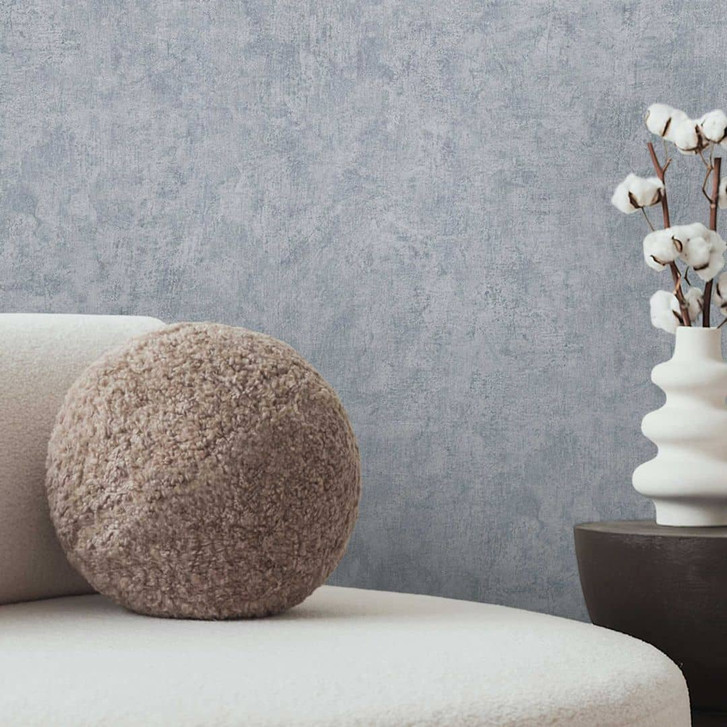 Betonoptik-Tapete Hellblau Grau - Moderne Vliestapete in Putz-Optik - WA480192