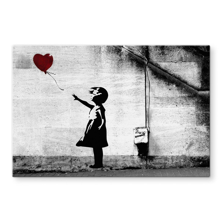 Glasbild Banksy - Girl with balloon - WA459489