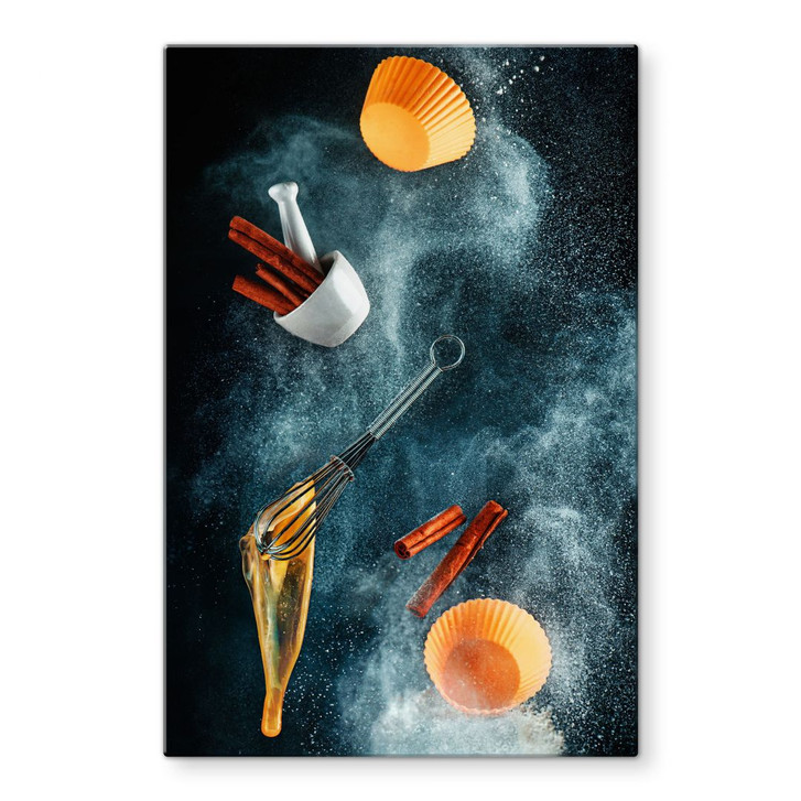 Glasbild Belenko - Kitchen mess: cinnamon cupcake - WA231953