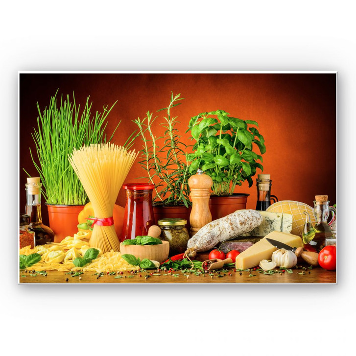 Hartschaumbild Italienisch Kochen - WA130157