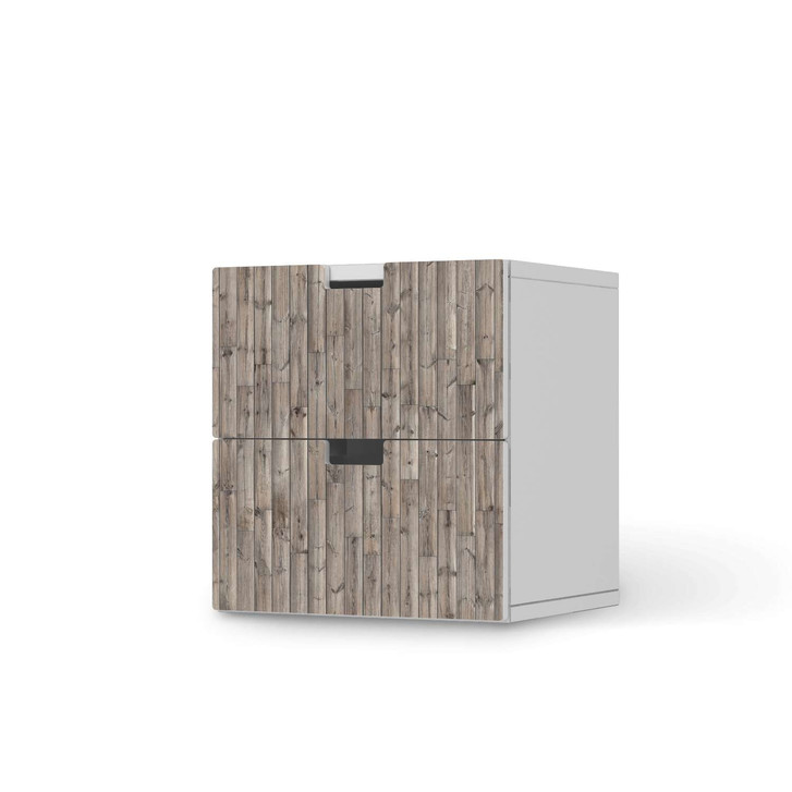 Klebefolie IKEA Stuva / Malad Kommode - 2 Schubladen - Dark washed - CR110296