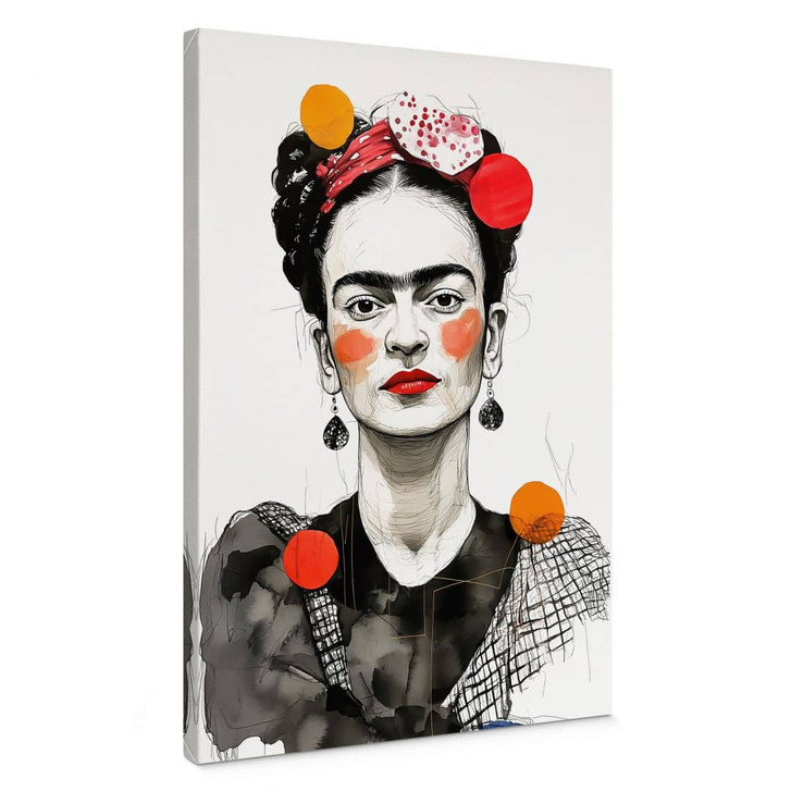 Leinwandbild Frida Kahlo Pop-Art Porträt - Jaszke - WA459841